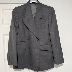 Officine Generale Women’s Arca Italian Fresco Wool Blazer Jacket In Mid Grey -38